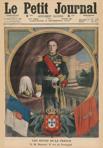 Hôtes français, Sa Majesté Manuel II, Roi du Portugal, illustration de couverture de 
