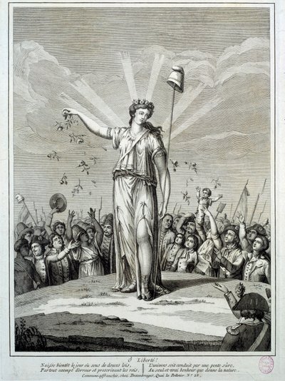 Révolution française : « Ô liberté » Hommage à la Liberté. Gravure du 18ème siècle Paris, Musée Carnavalet - French School