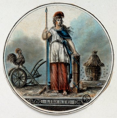 Révolution française : allégorie de la Liberté en tant que femme près d