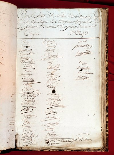 Révolution française : feuille d
