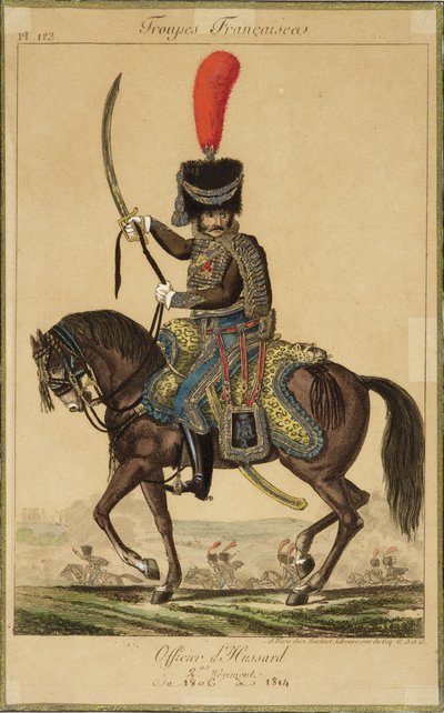 Troupes françaises : un officier des hussards, de 1806 à 1814, publié par Martinet Libraire, Paris - French School