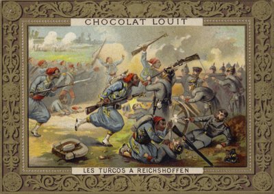 Les Turcos français (troupes coloniales) à la bataille de Reichshoffen, guerre franco-prussienne, 1870 - French School