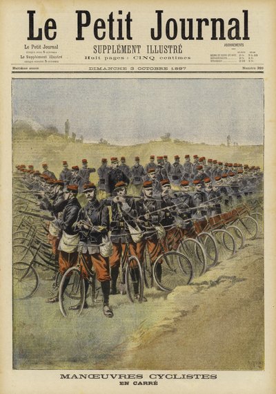 Troupes cyclistes françaises en manœuvres - French School