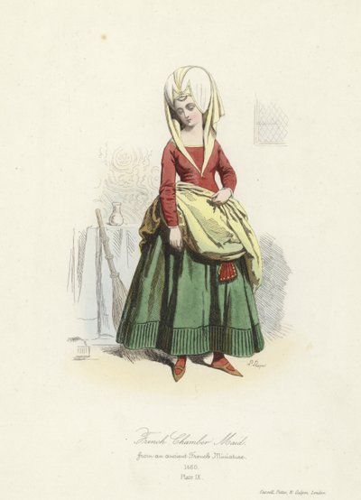 Femme de chambre française, XVe siècle - French School
