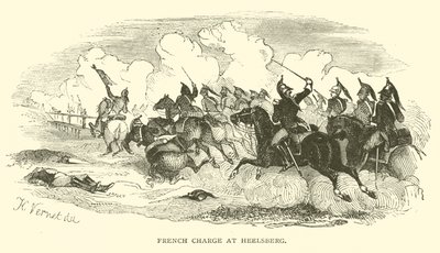 Charge française à Heilsberg (gravure) - French School
