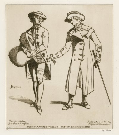 Dandys français, 1778-79 - French School