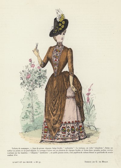 Planche de mode française, 1885-86 - French School