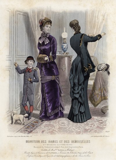 Planche de Mode Française, fin du 19e siècle - French School