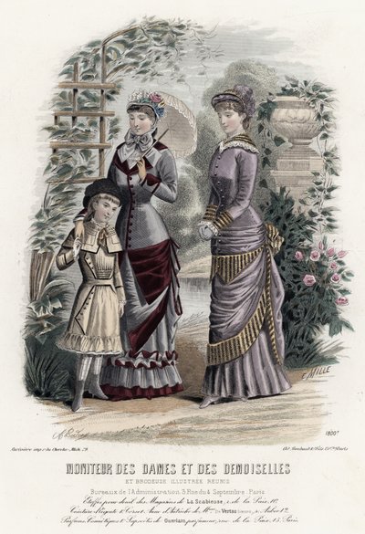 Planche de Mode Française, fin du 19e siècle - French School