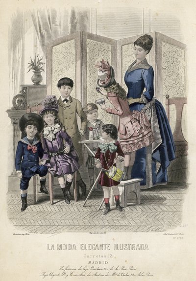 Planche de Mode Française, fin du 19e siècle - French School
