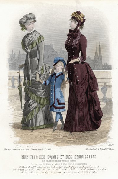 Planche de Mode Française, fin du 19e siècle - French School
