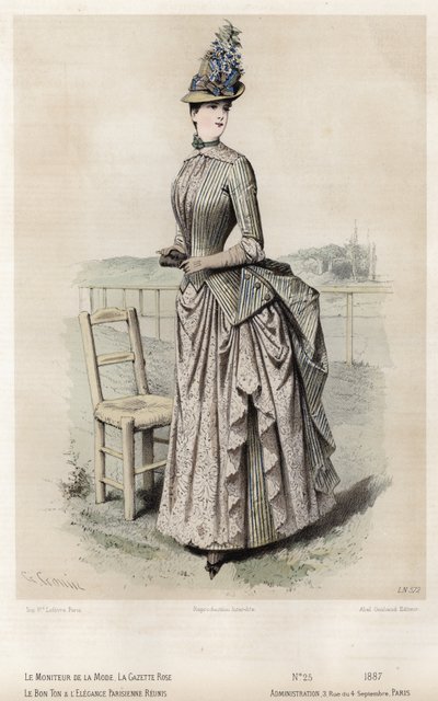 Planche de Mode Française, fin du 19e siècle - French School