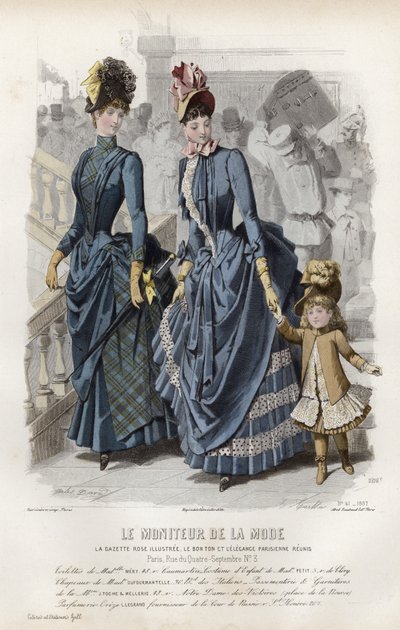 Planche de Mode Française, fin du 19e siècle - French School