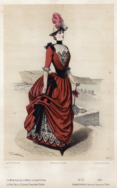 Planche de mode française, fin du XIXe siècle - French School