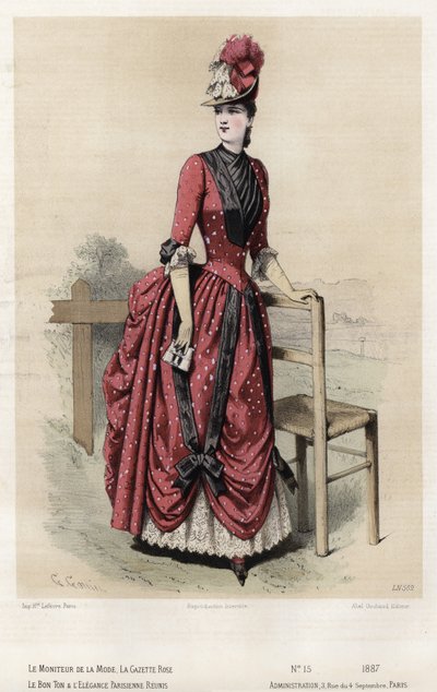 Planche de mode française, fin du XIXe siècle - French School