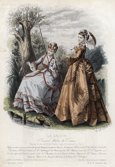 Planche de mode française, fin du XIXe siècle - French School