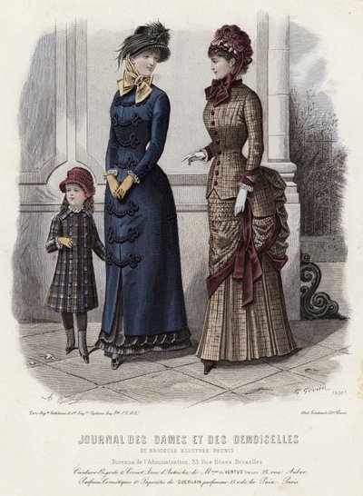 Planche de mode française, fin du XIXe siècle - French School