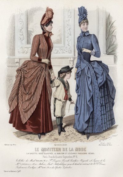Planche de mode française, fin du XIXe siècle - French School