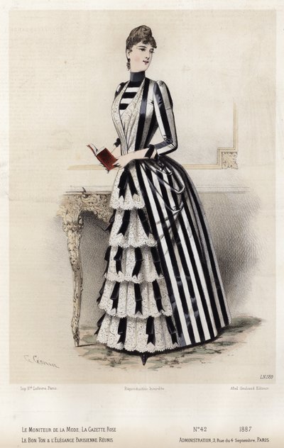 Planche de mode française, fin du XIXe siècle - French School