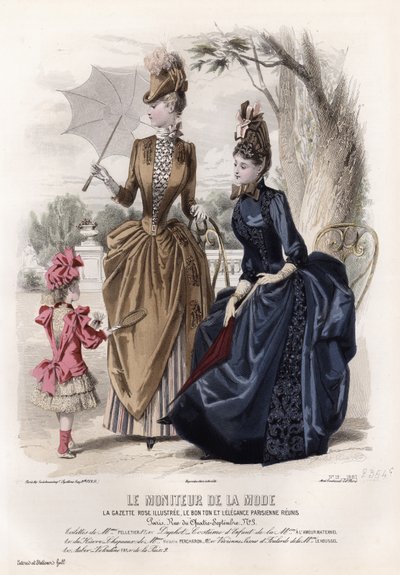 Planche de mode française, fin du XIXe siècle - French School