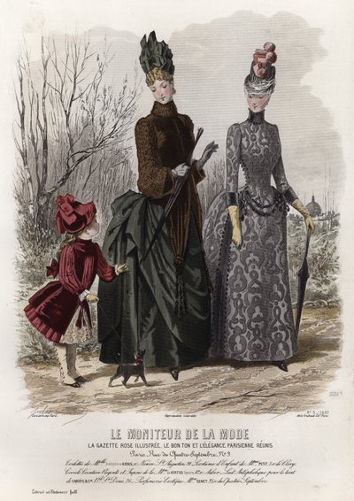 Planche de mode française, fin du XIXe siècle - French School