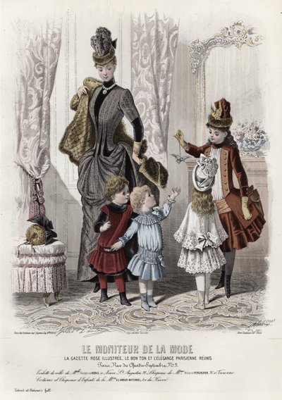 Planche de mode française, fin du XIXe siècle - French School