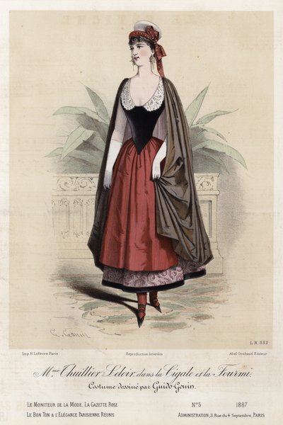 Planche de mode française, fin du XIXe siècle - French School