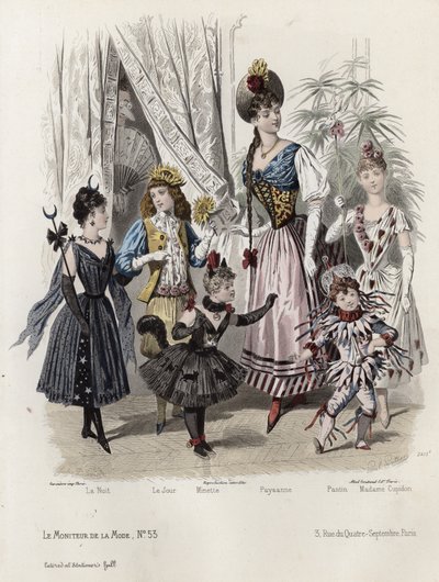 Planche de mode française, fin du XIXe siècle - French School