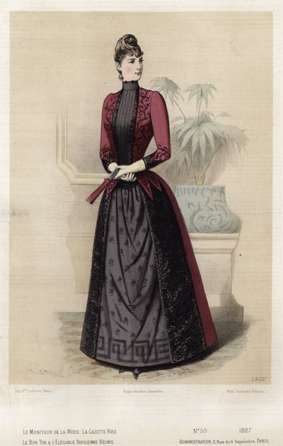 Planche de mode française, fin du XIXe siècle - French School