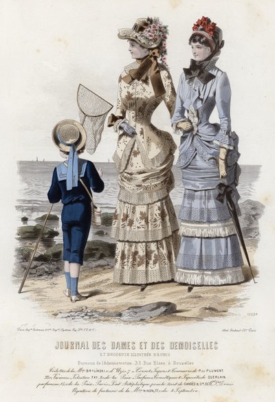 Planche de mode française, fin du XIXe siècle - French School