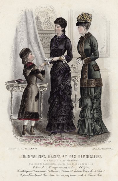 Planche de mode française, fin du XIXe siècle - French School