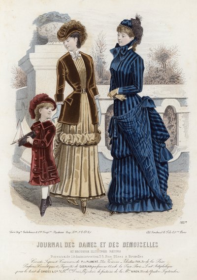 Planche de mode française, fin du XIXe siècle - French School