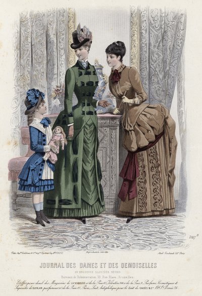 Planche de mode française, fin du XIXe siècle - French School