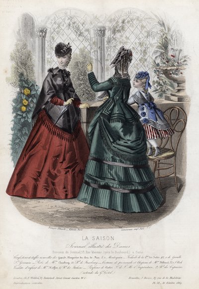 Planche de mode française, fin du XIXe siècle - French School