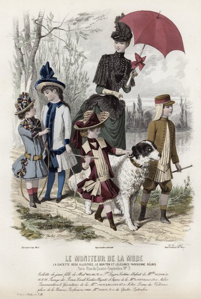 Planche de mode française, fin du XIXe siècle - French School
