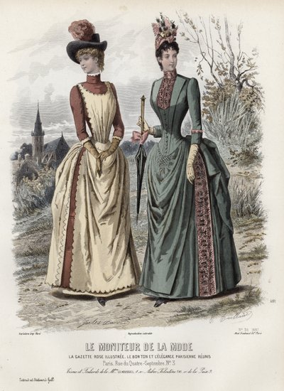 Planche de mode française, fin du XIXe siècle - French School