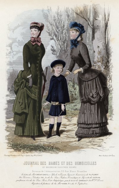 Planche de mode française, fin du XIXe siècle - French School