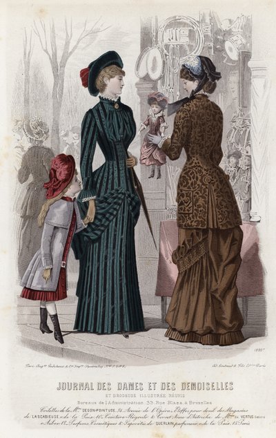 Planche de mode française, fin du XIXe siècle - French School