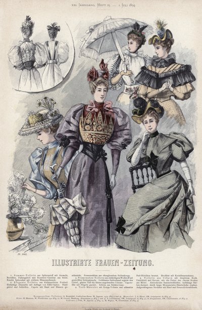 Planche de mode française, fin du XIXe siècle - French School