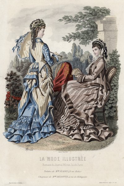 Planche de mode française, fin du XIXe siècle - French School