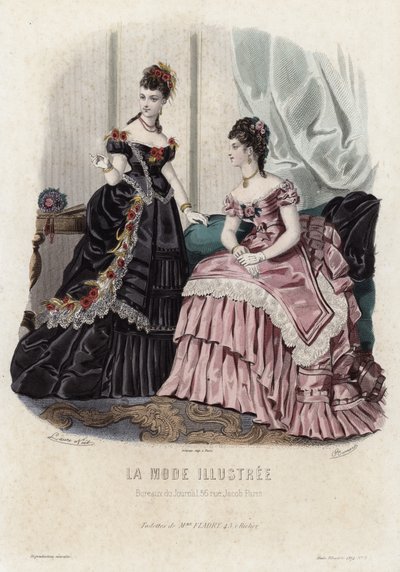 Planche de mode française, fin du XIXe siècle - French School