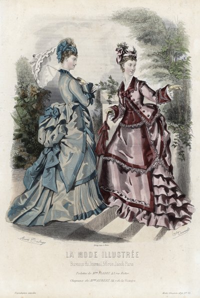 Planche de mode française, fin du XIXe siècle - French School