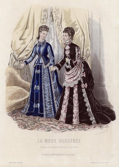 Planche de mode française, fin du XIXe siècle - French School