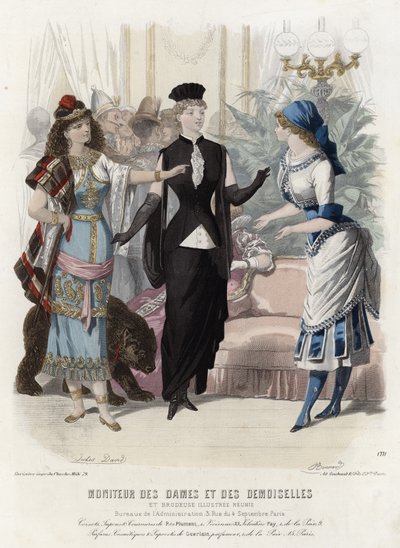 Planche de mode française, fin du XIXe siècle - French School