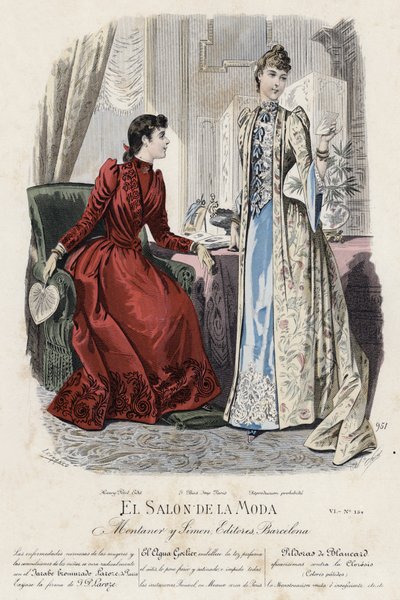 Planche de mode française, fin du XIXe siècle - French School