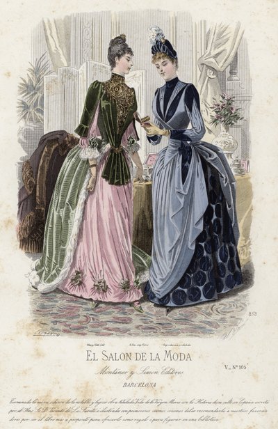 Planche de mode française, fin du XIXe siècle - French School