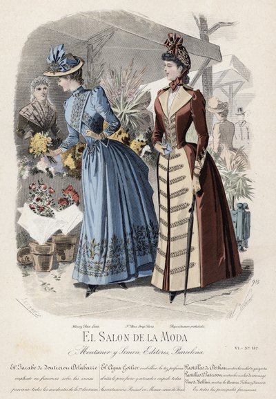 Planche de mode française, fin du XIXe siècle - French School