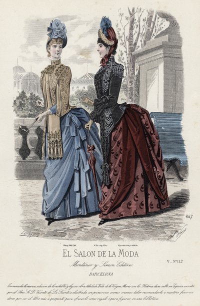 Planche de mode française, fin du XIXe siècle - French School