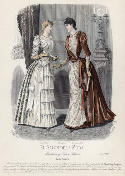Planche de mode française, fin du XIXe siècle - French School