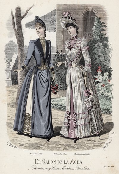 Planche de mode française, fin du XIXe siècle - French School